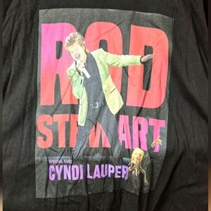 Rod Stewart W/Cindy Lauper Concert T-Shirt 3XL